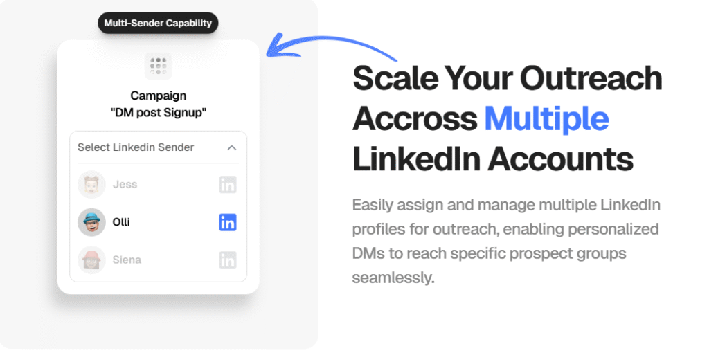 Reactln multi sender capability