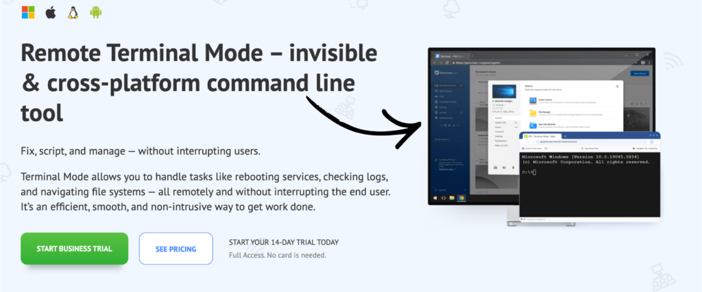Getscreen Review 2026: The Best Free Remote Desktop Tool? 7 getscreen Remote Terminal Mode