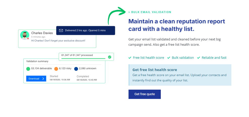 SMTP bulk email validation