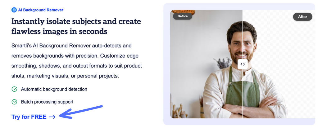 Smartli Review: AI Product Description Generator in 2026? 10 Smartli AI BAckground Remover