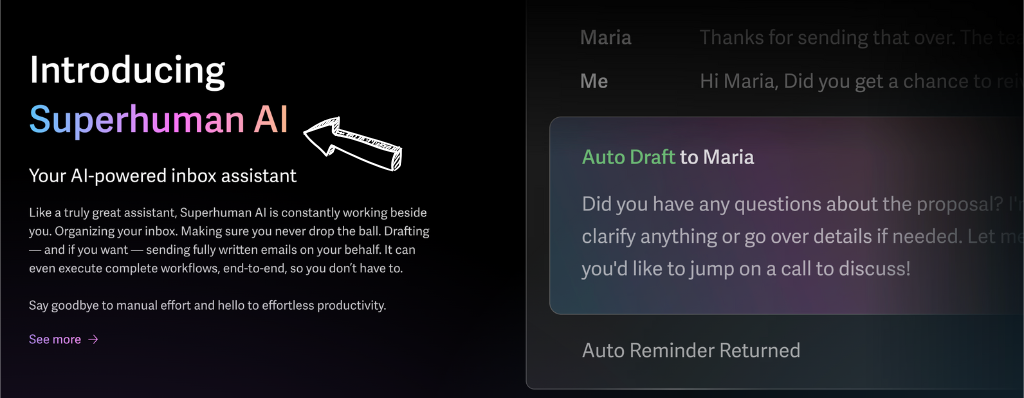 Superhuman inbox assistant