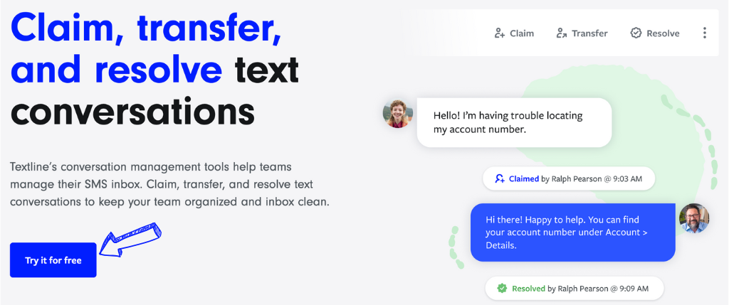 Textline conversational management