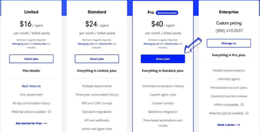 Textline pricing