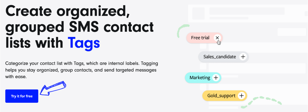 Textline tag management