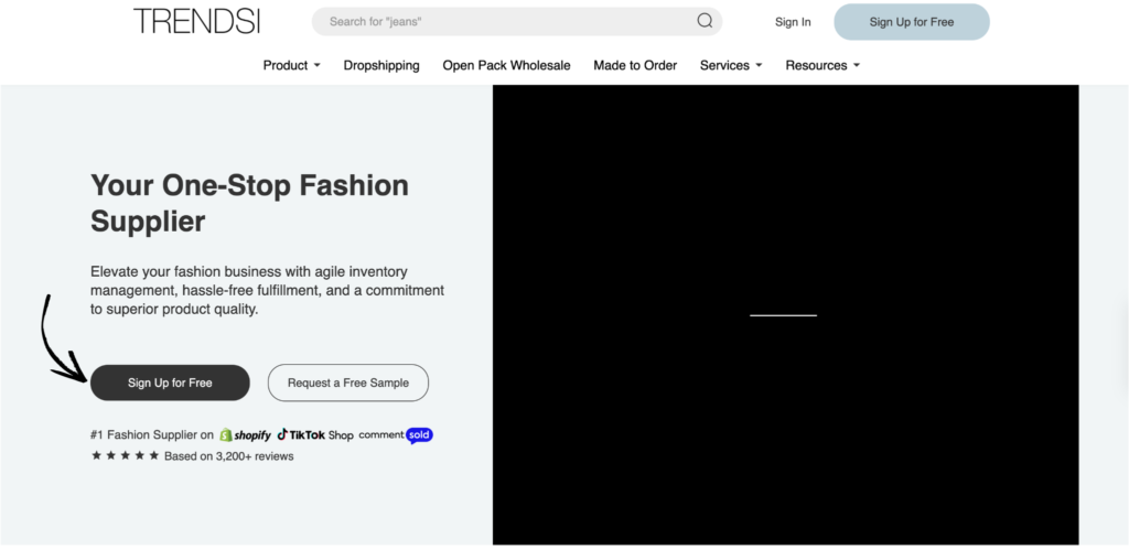 Trendsi homepage