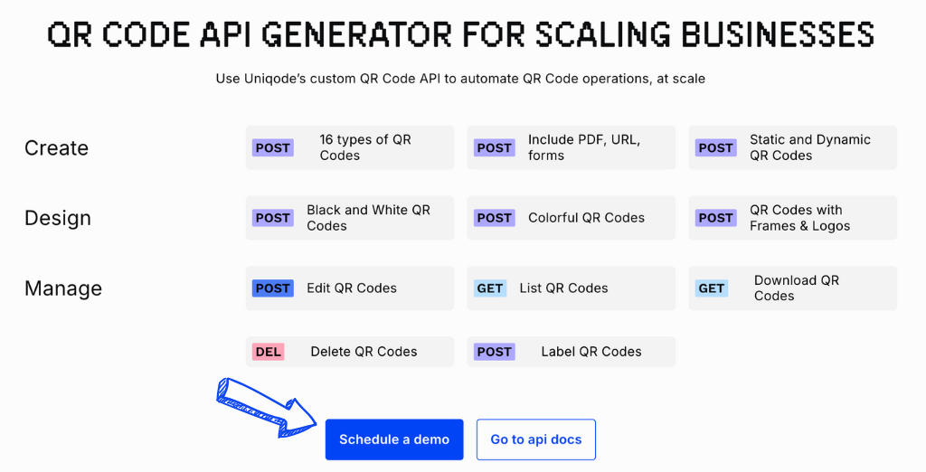 Uniqode QR Code API generator