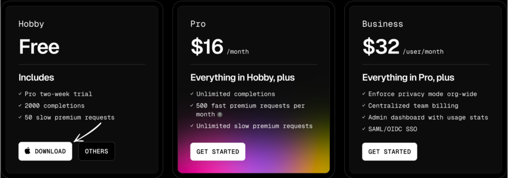 Cursor AI pricing