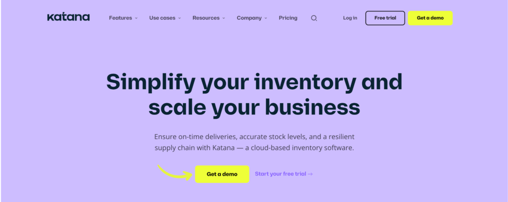 katana Cloud Inventory Homepage