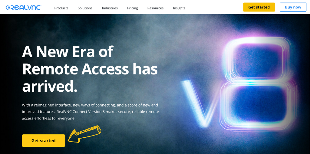 VNC Connect homepage