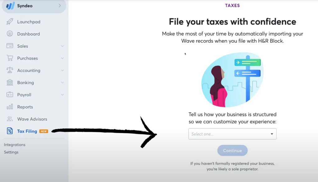 Wave tax filling