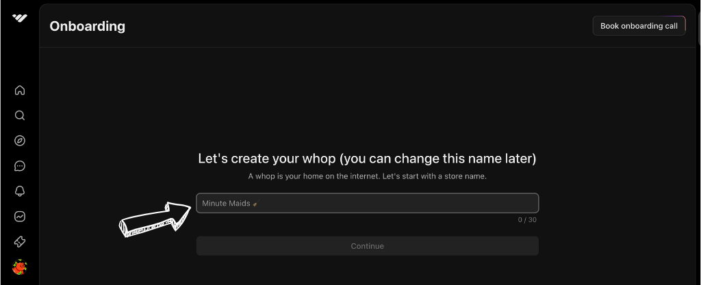 Whop homepage