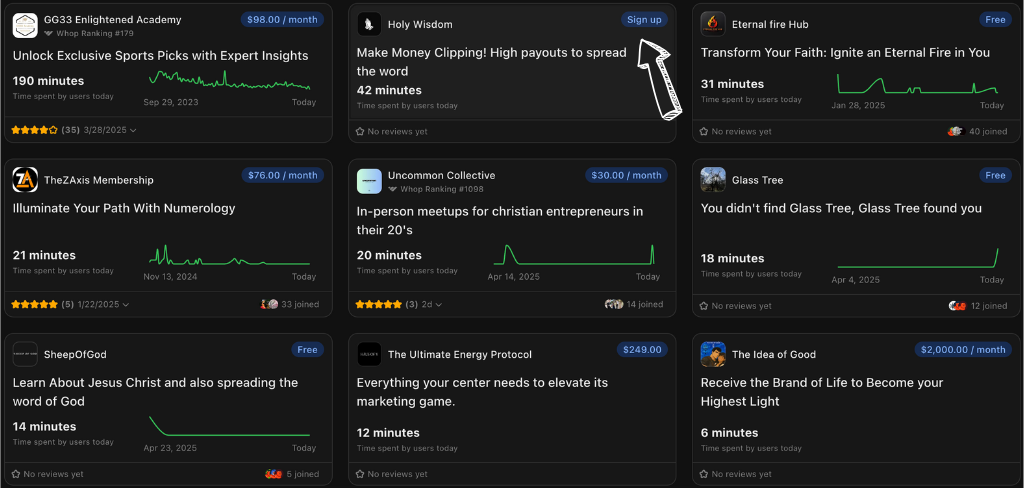 Whop marketplace