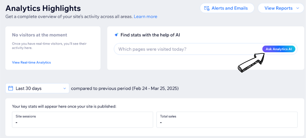 Wix analytics