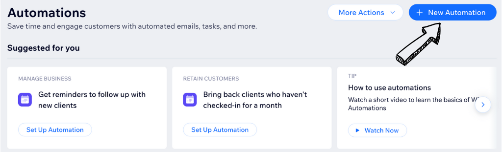 Wix automations