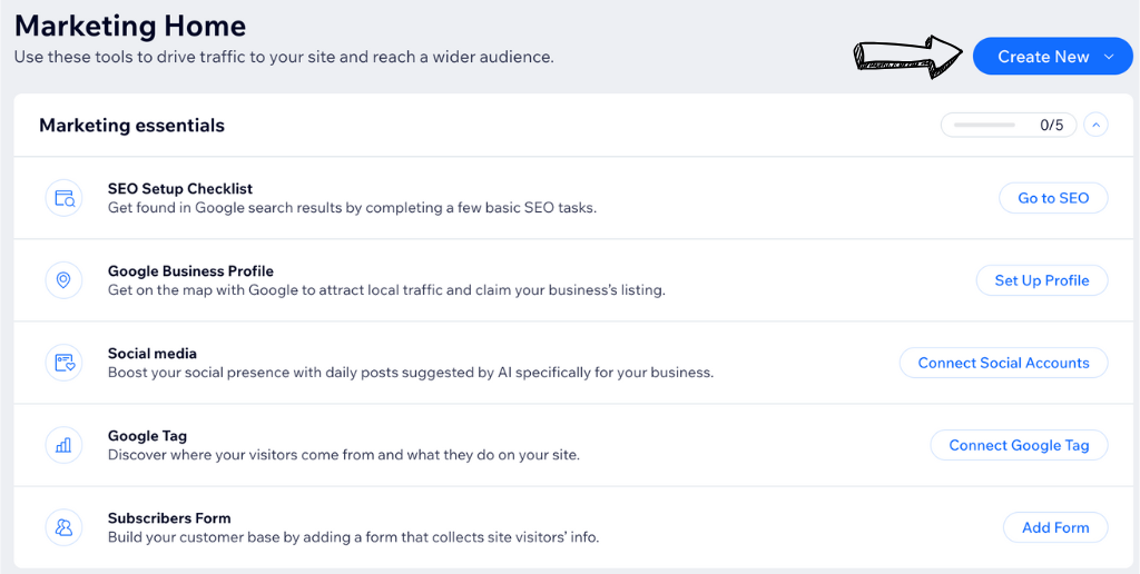 Wix marketing