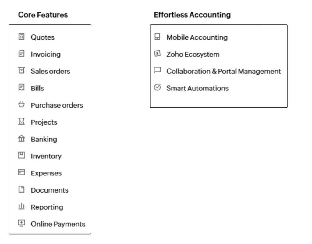 Zoho Books top benefits