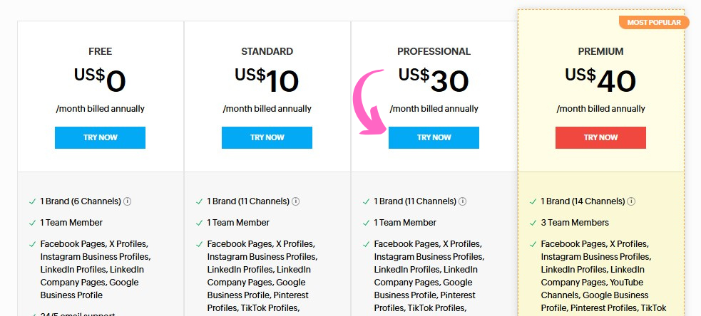 Zoho Social Pricing