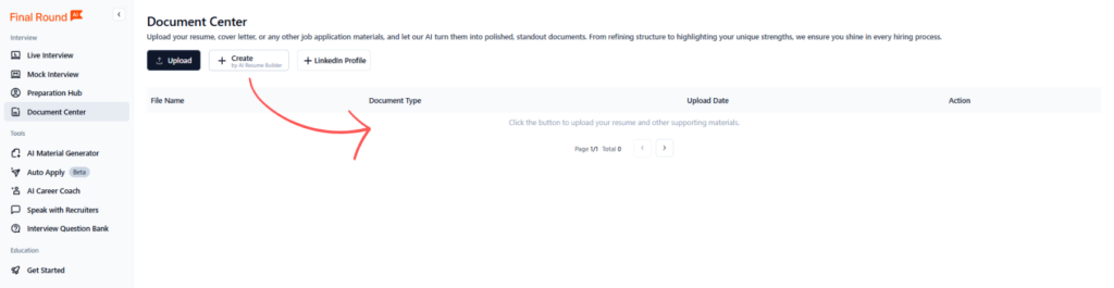 final round ai document center