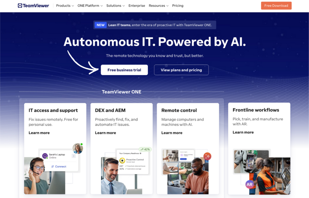 TeamViewer Review: All-in-One Remote Access Solution in 2026? 3 teamviewer homepage