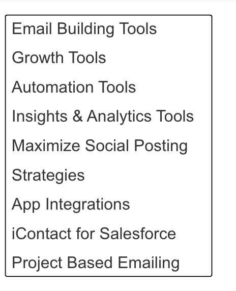 iContact top benefits