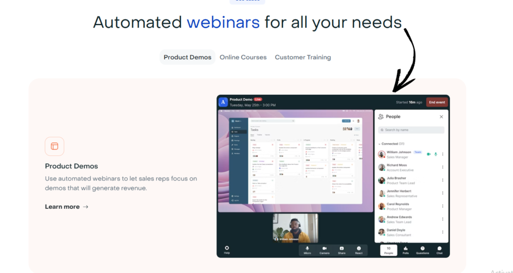livestorm automated webinars
