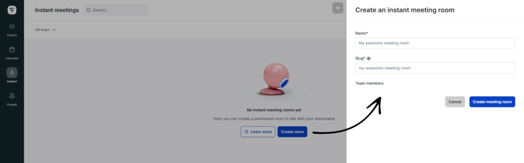 livestorm instant meeting