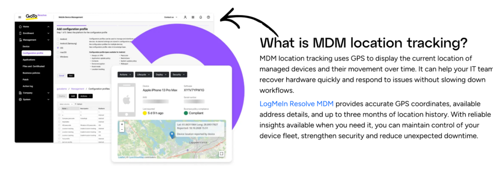 LogMeIn Resolve Location Tracking Image