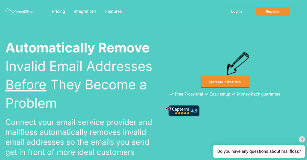 mailfloss homepage
