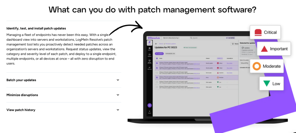 LogMeIn Resolve Patch Management Image