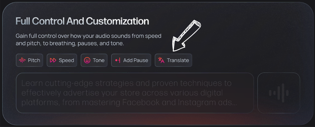 speechelo control & customization