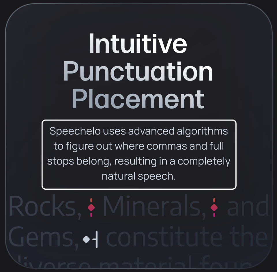 speechelo punctuation placement
