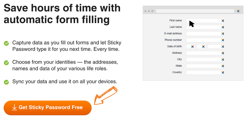 sticky password autofill & auto login