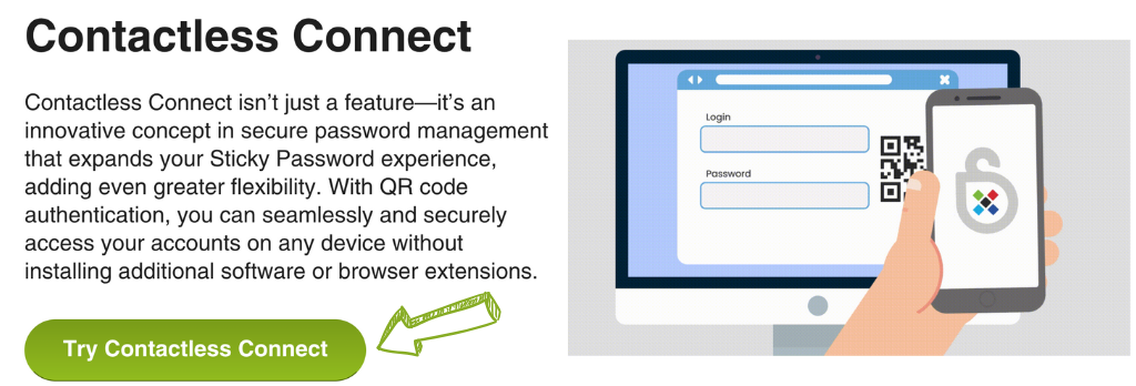 sticky password contactless connet