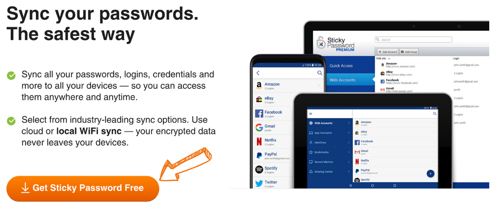sticky password synchronization