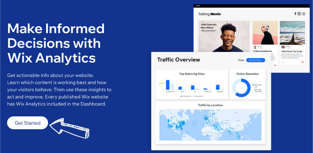 wix Website analytics