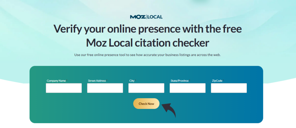 Moz Local citation checker