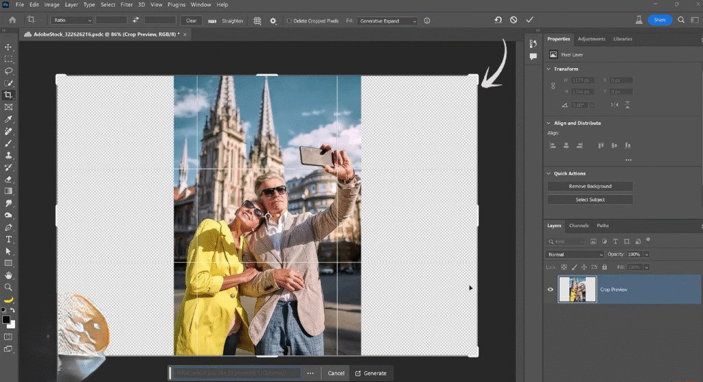 Photoshop Generative Fill and Expand