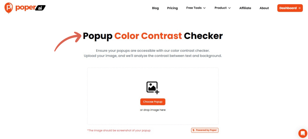 Poper AI Color Contrast Checker