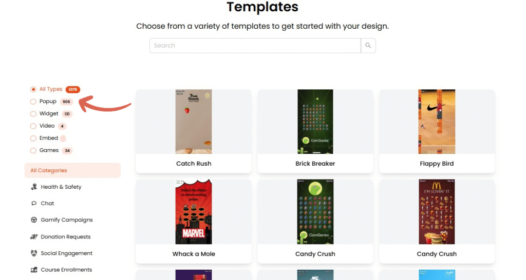 Poper AI Pre-Designed Templates