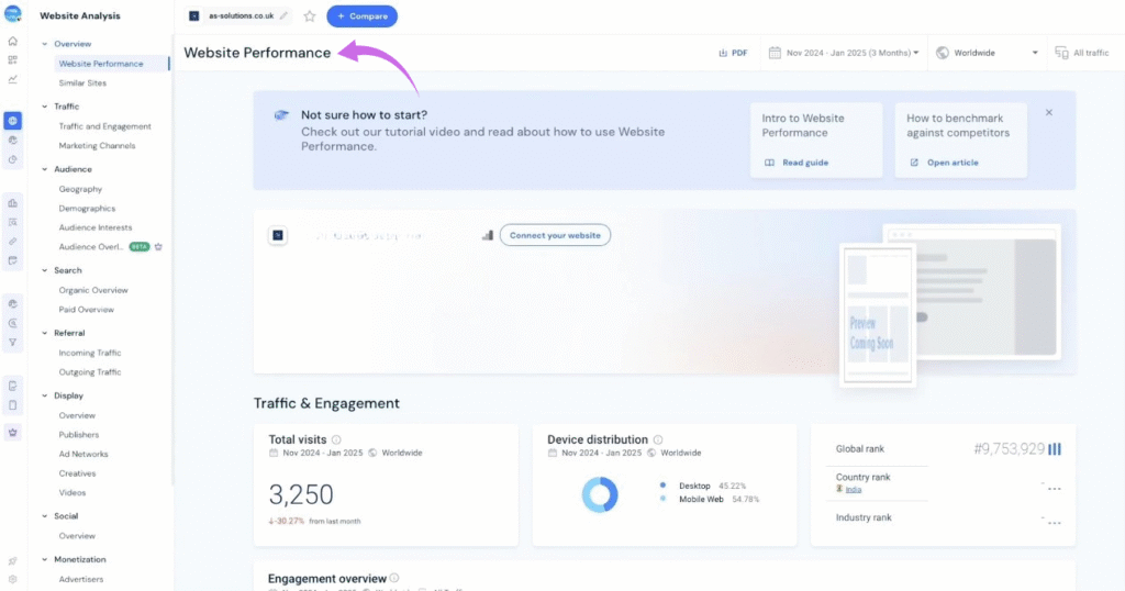 Similarweb Website Research
