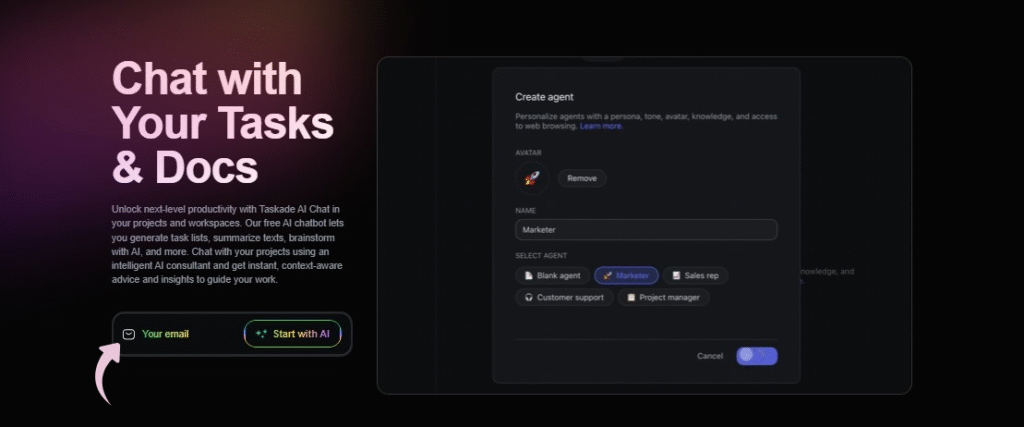 Taskade Create AI Agents