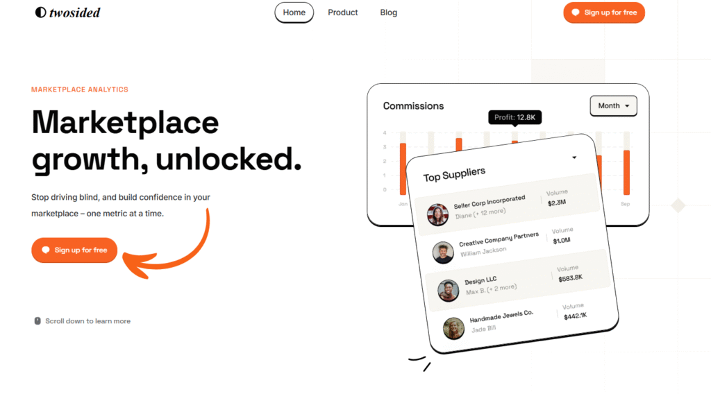 Twosided homepage