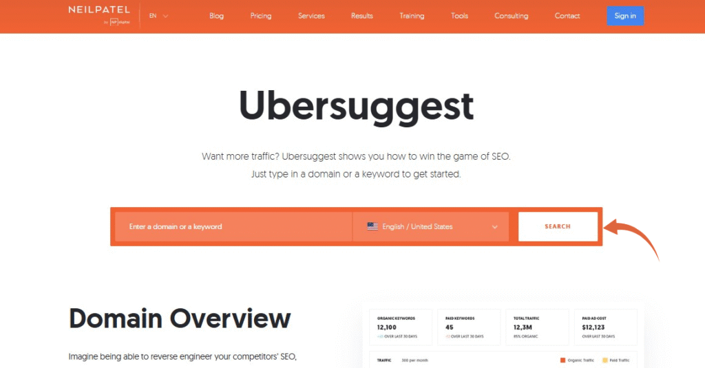Ubersuggest Introduction