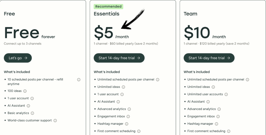 Buffer Pricing
