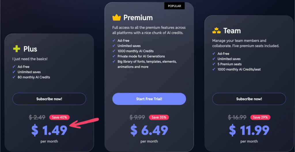 pixlr pricing
