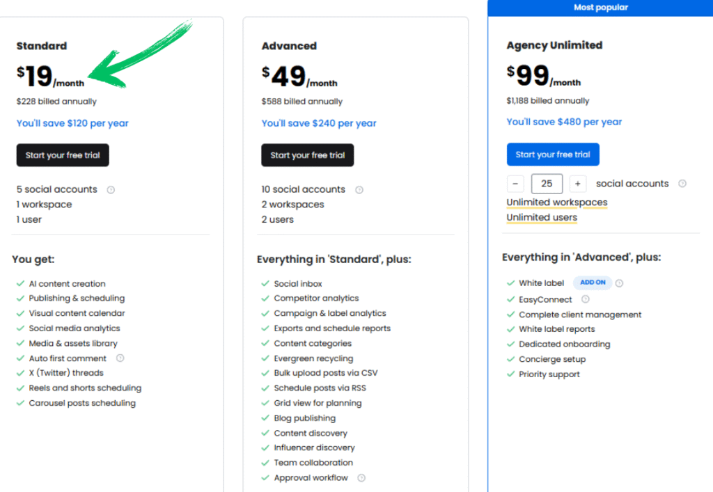 content studio pricing