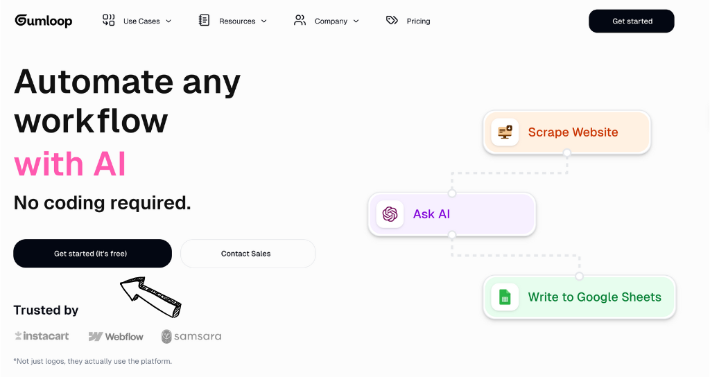 gumloop homepage