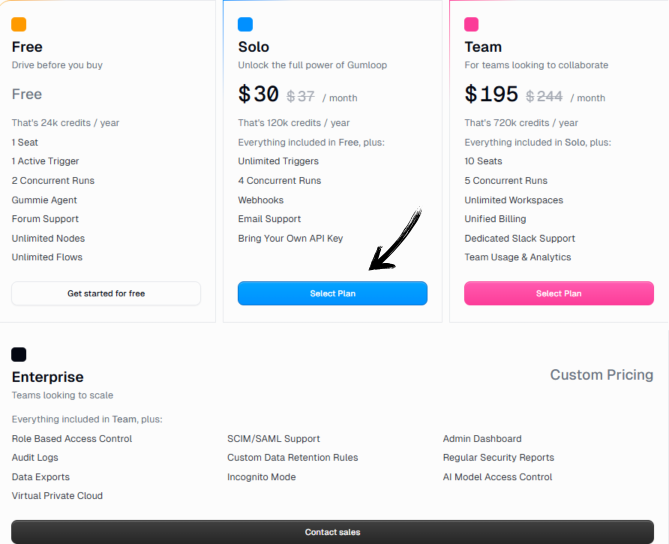 gumloop pricing