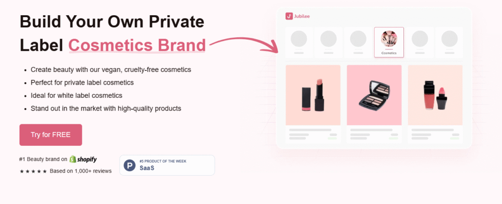 jubilee PRIVATE LABEL cosmetics brand