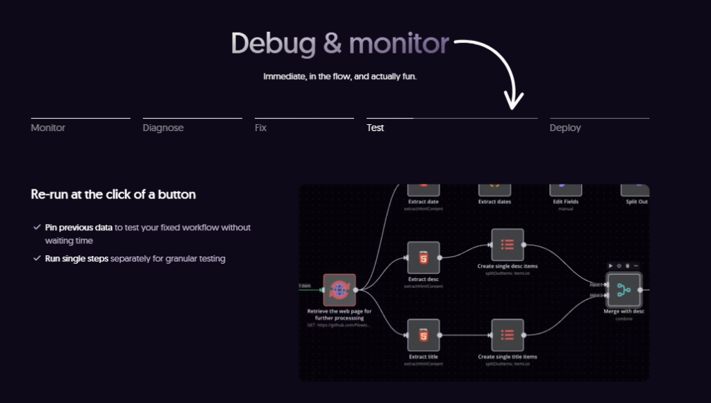 n8n powerful debugging